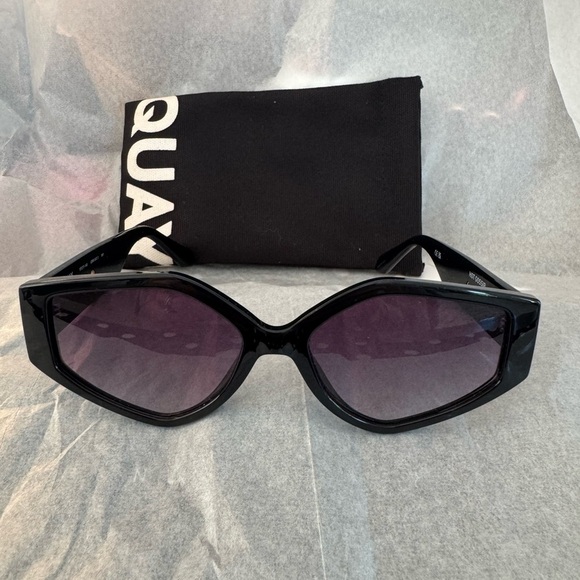 Quay Australia Black Cat-Eye Sunglasses - Picture 5 of 6